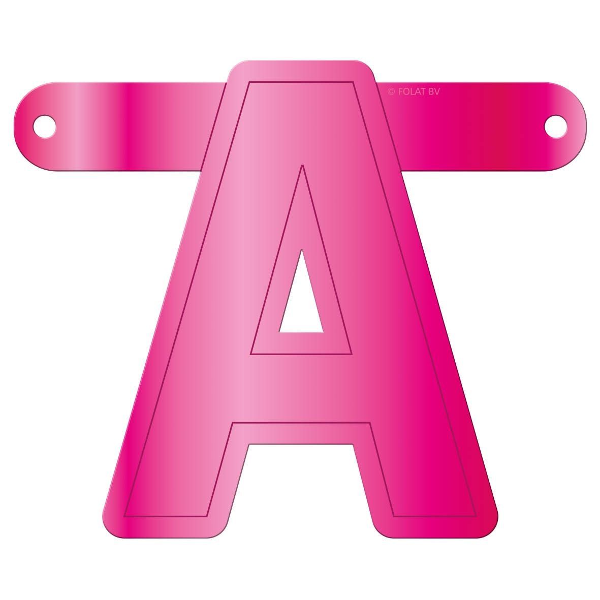 Banner Letter A magenta