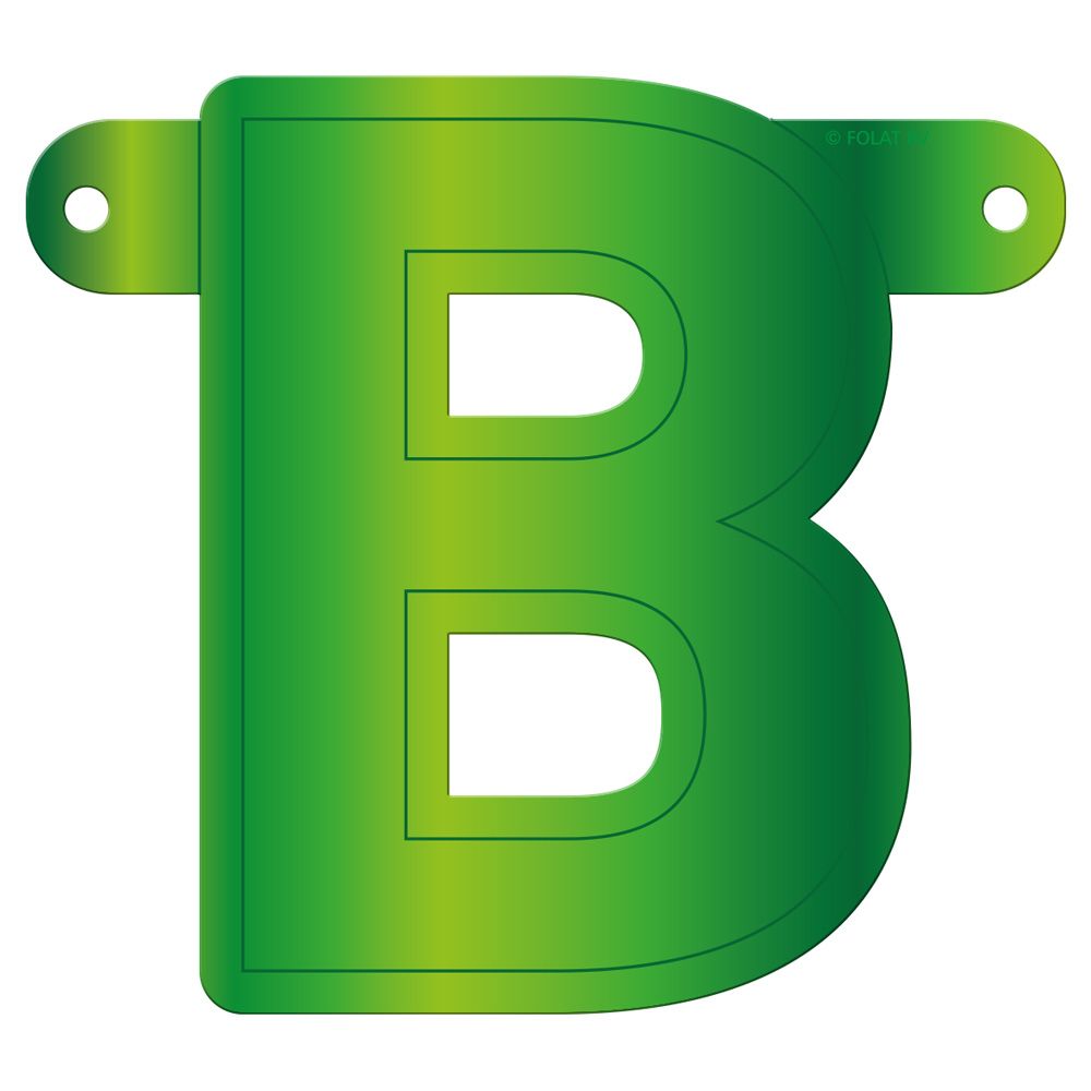 Banner letter B lime groen