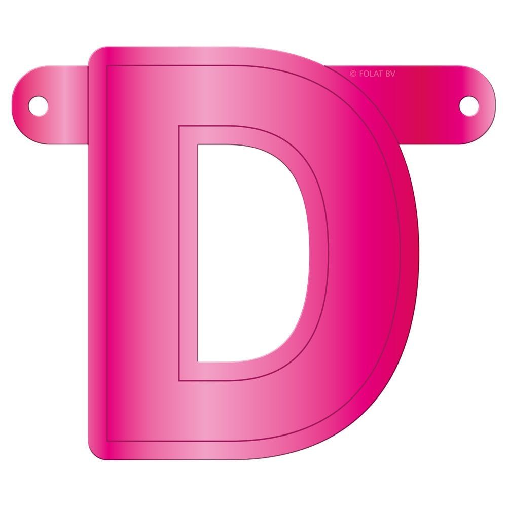 Banner letter D magenta