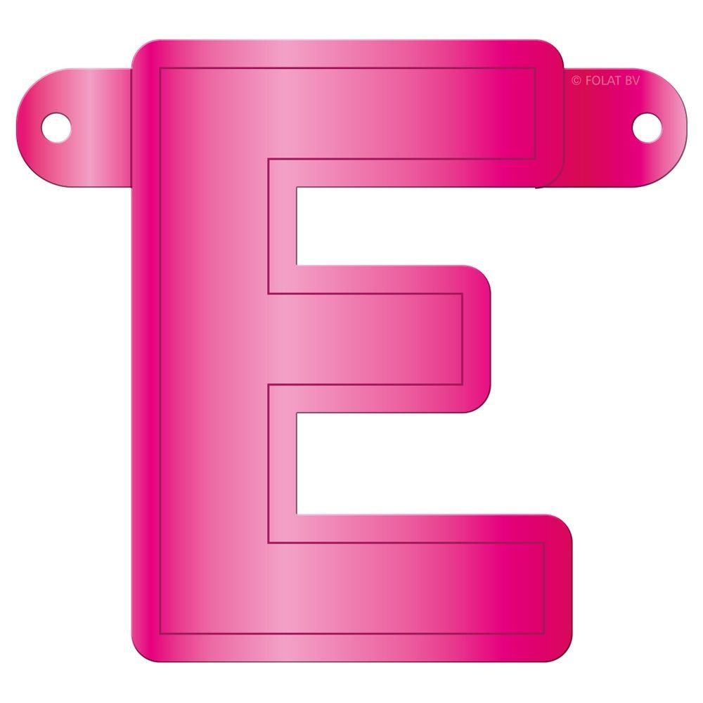 Banner letter E magenta