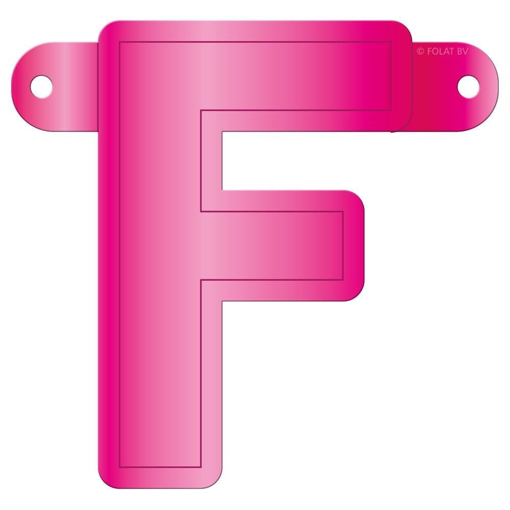 Banner letter F magenta