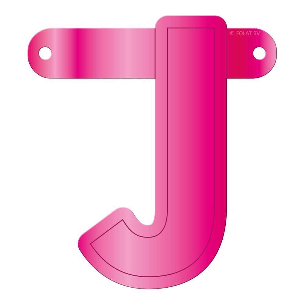 Banner letter J magenta