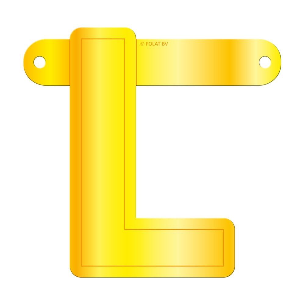 Banner letter L geel
