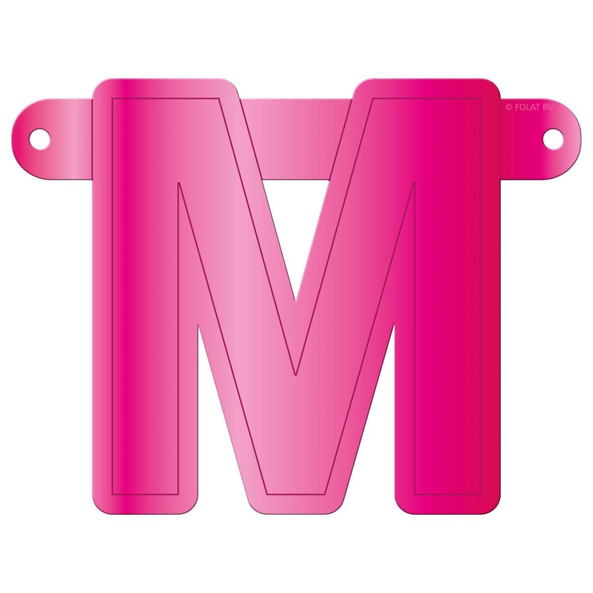 Banner letter M magenta