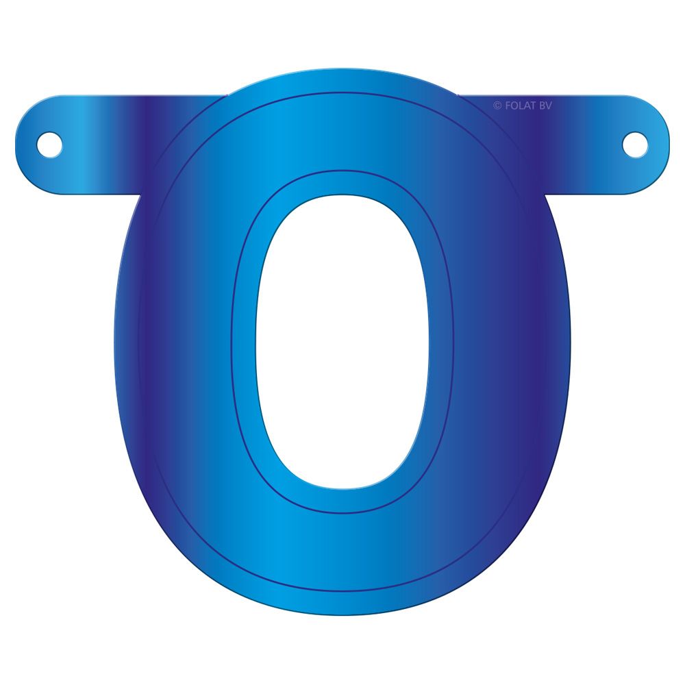 Banner letter O blauw