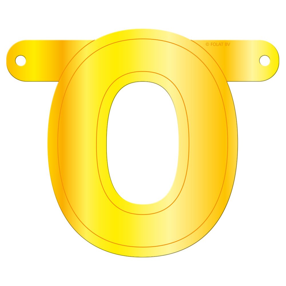 Banner letter O geel