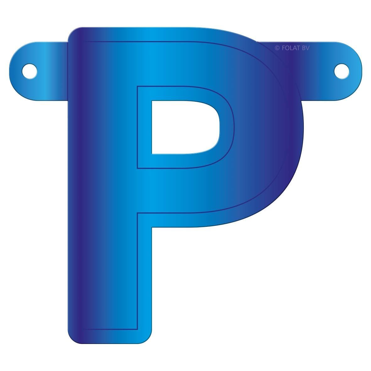 Banner letter P blauw