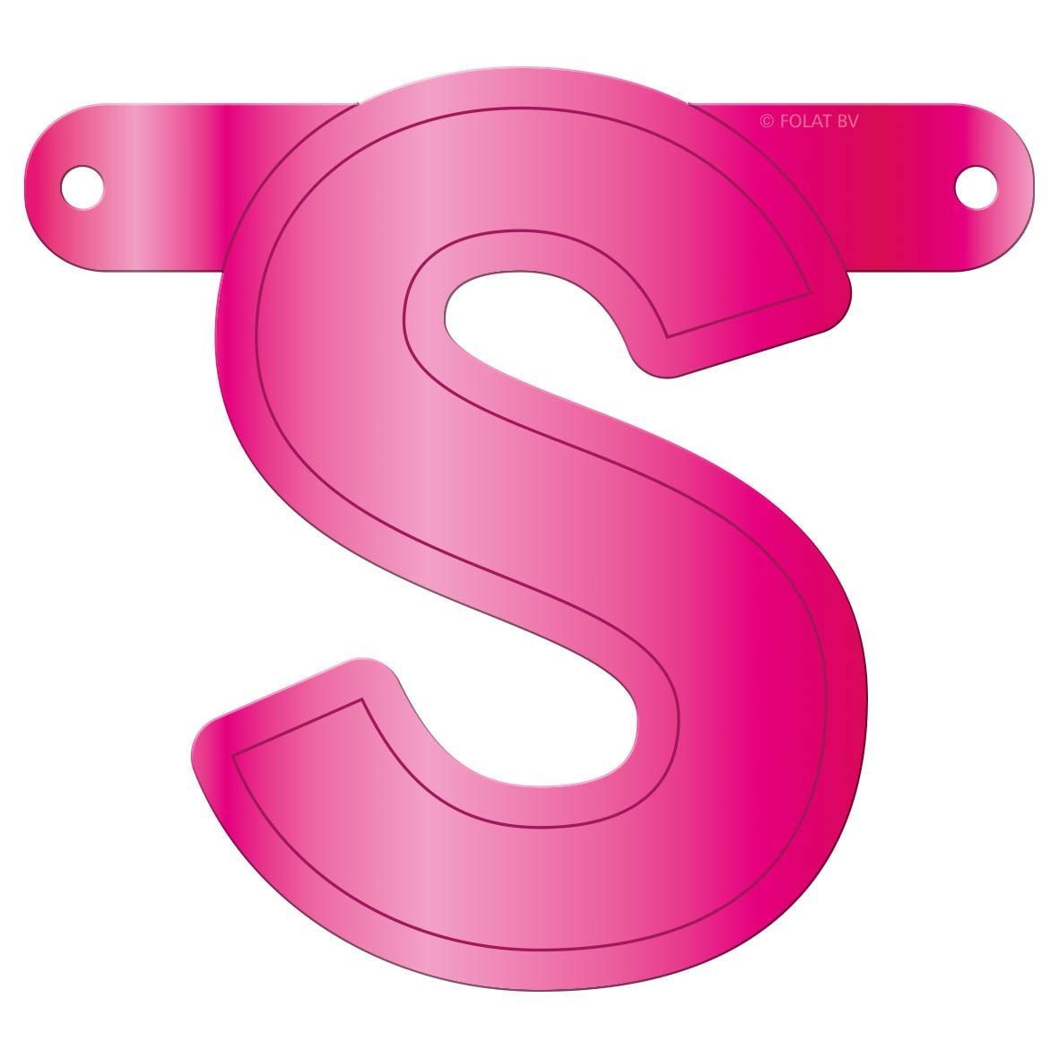 Banner letter S magenta