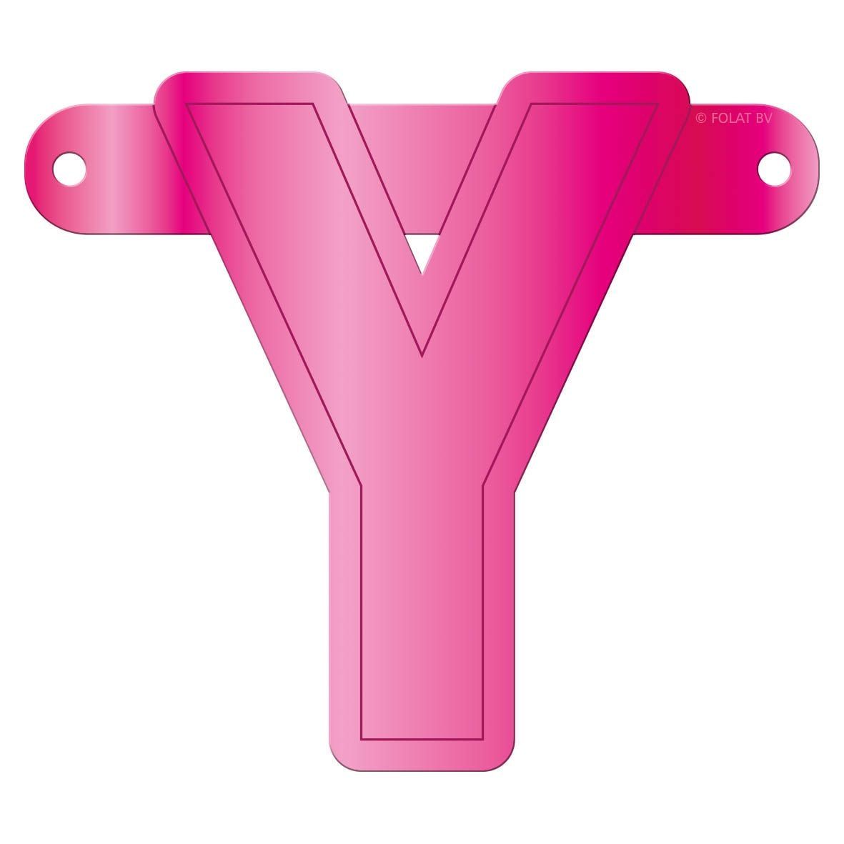 Banner letter Y magenta