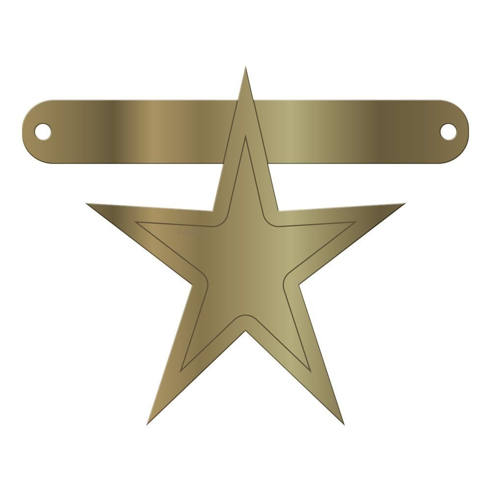 Banner star metallic goud