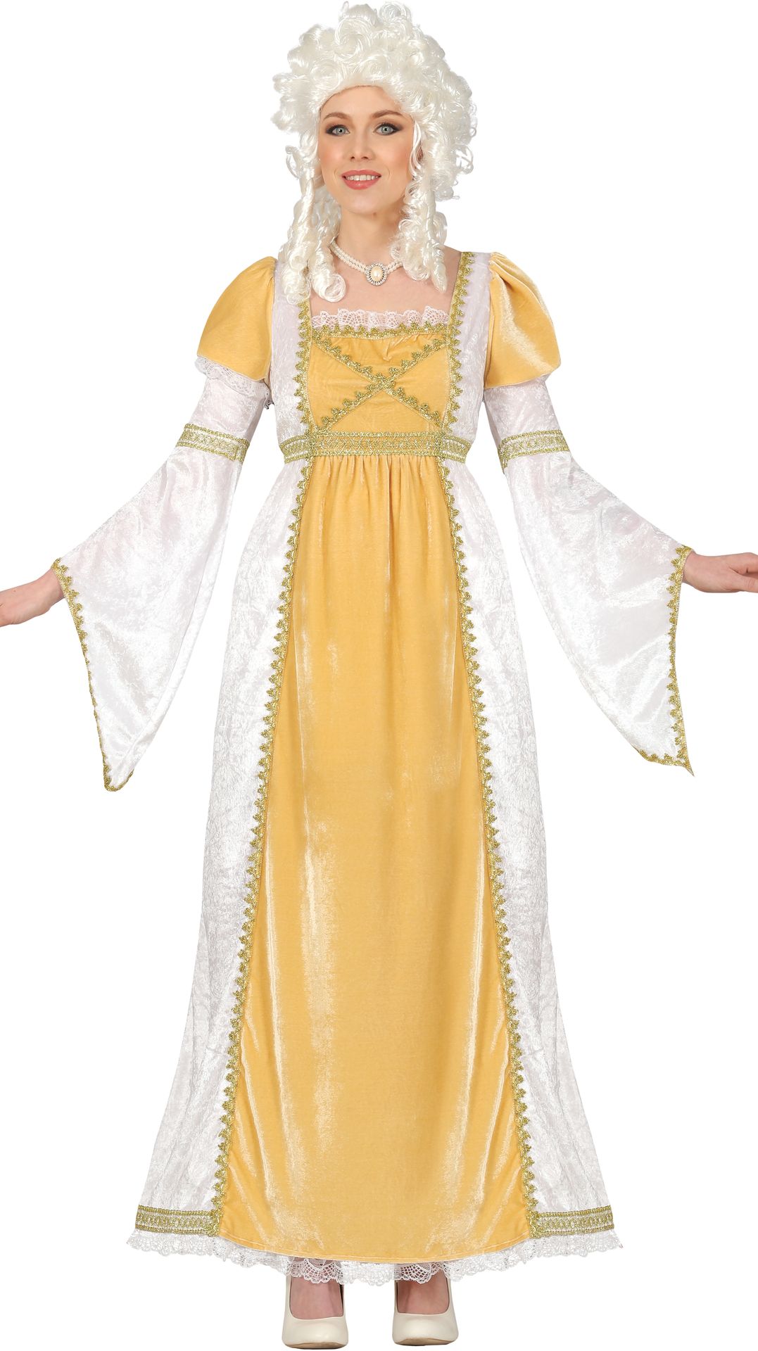 Barok jurk dames geel