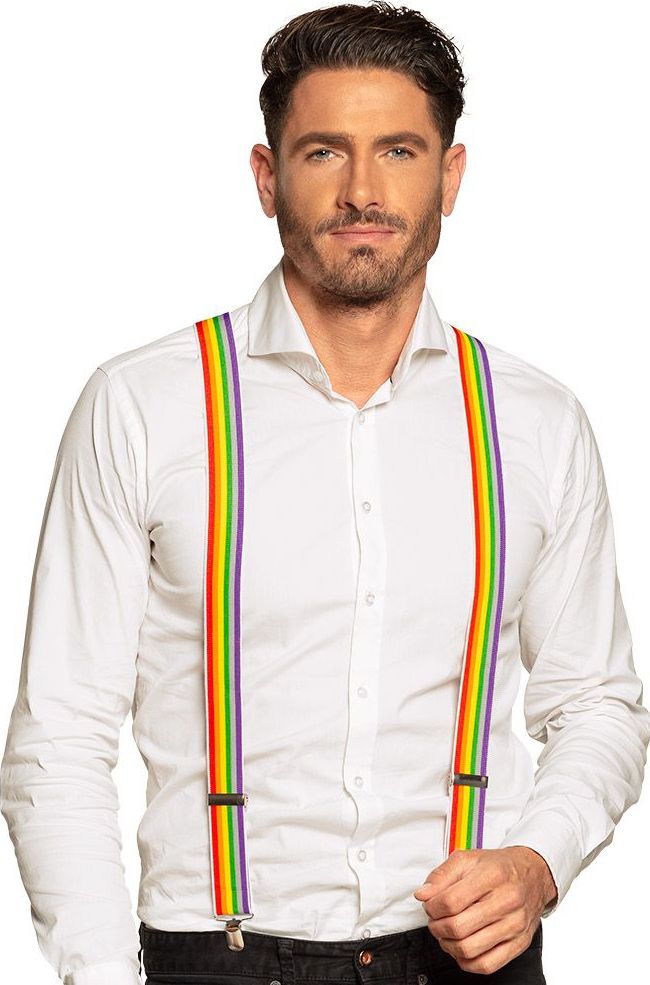 Basic bretels regenboog