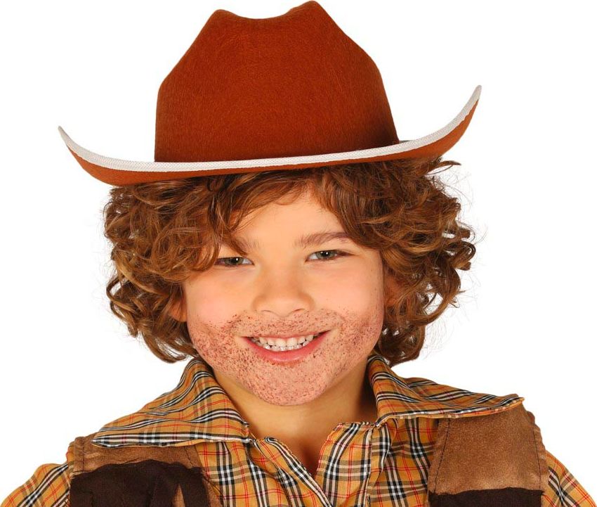 Basic cowboyhoed bruin kinderen