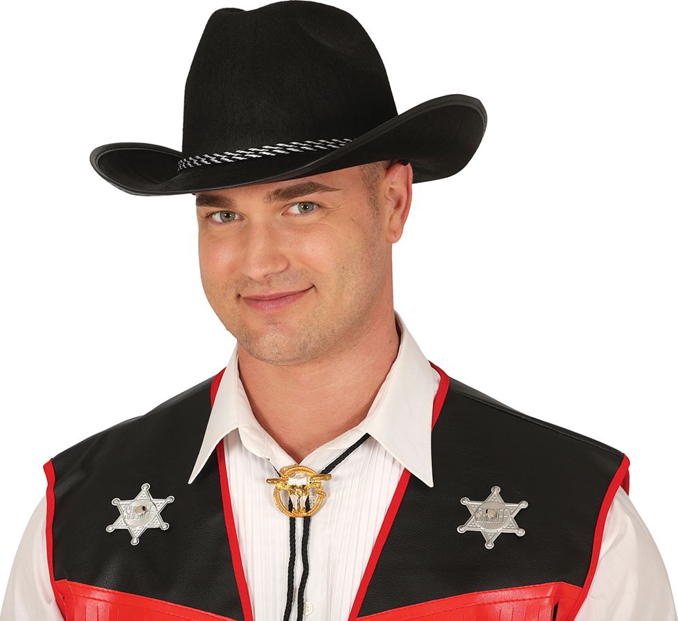 Basic cowboyhoed zwart