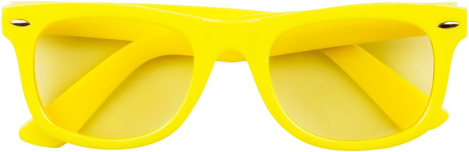 Basic feest bril neon geel
