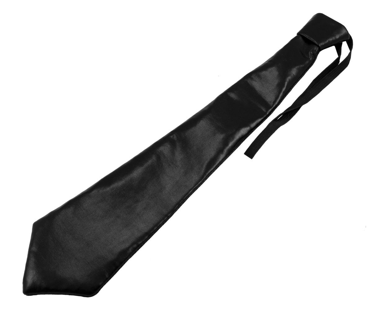 Basic stropdas metallic zwart