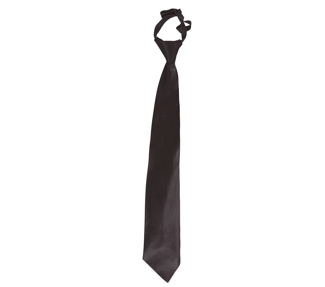 Basic stropdas zwart glanzend
