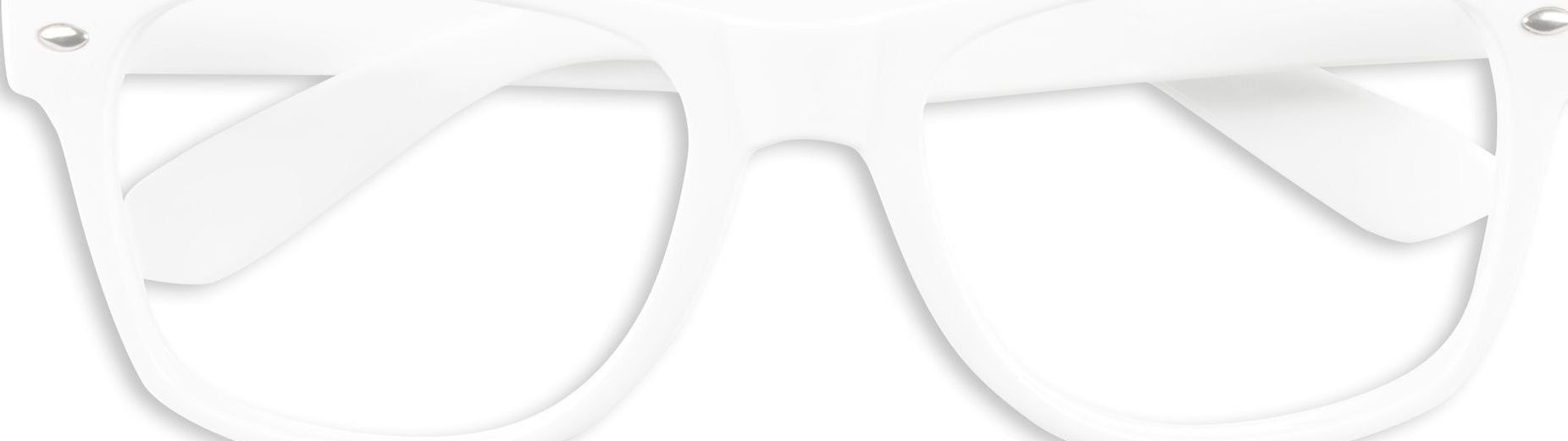 Basic witte feestbril