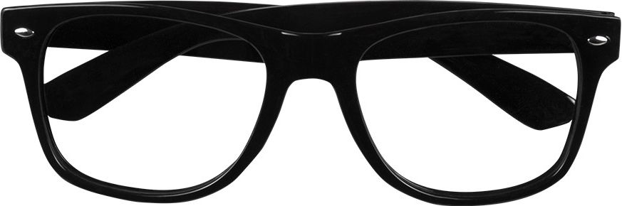 Basic zwarte feestbril