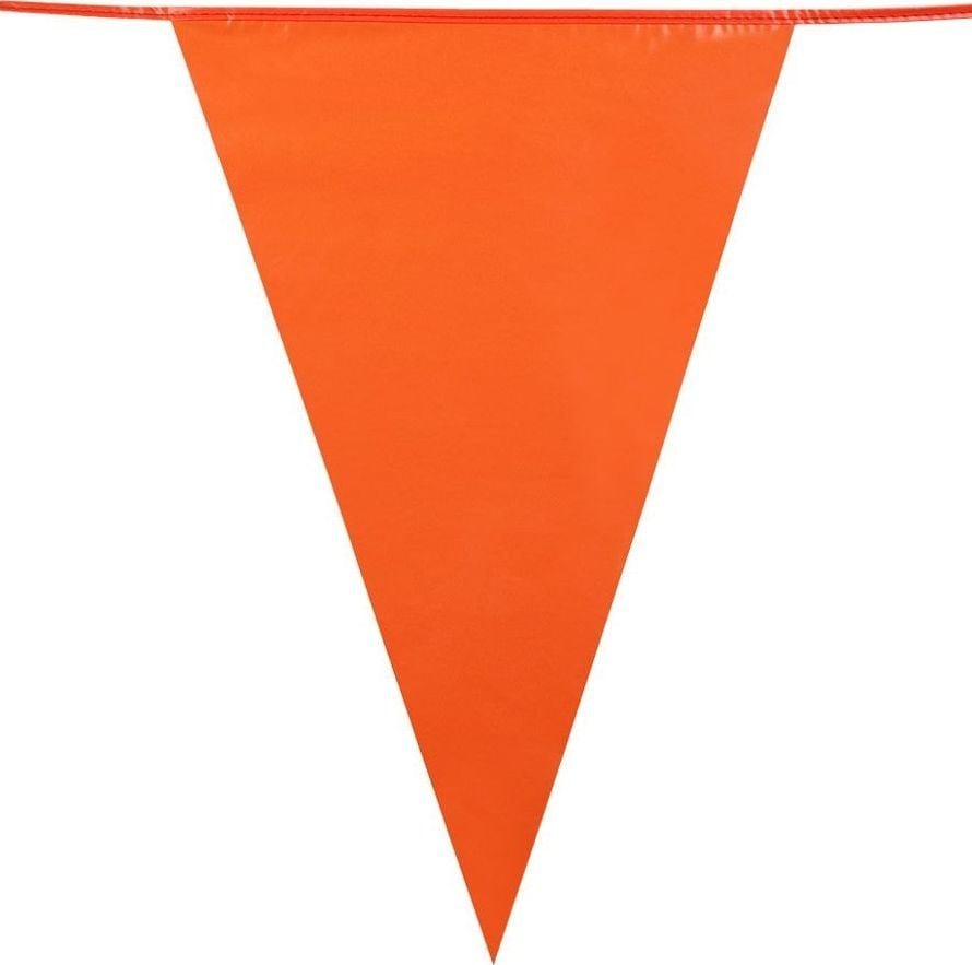 Basis oranje vlaggenlijn 10 meter 30cm