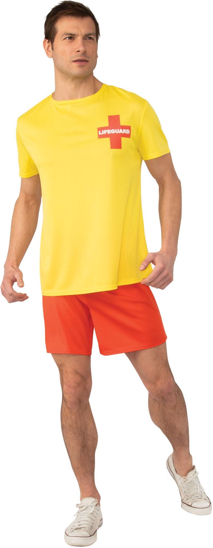 Baywatch Lifeguard Kostuum Geel Rood