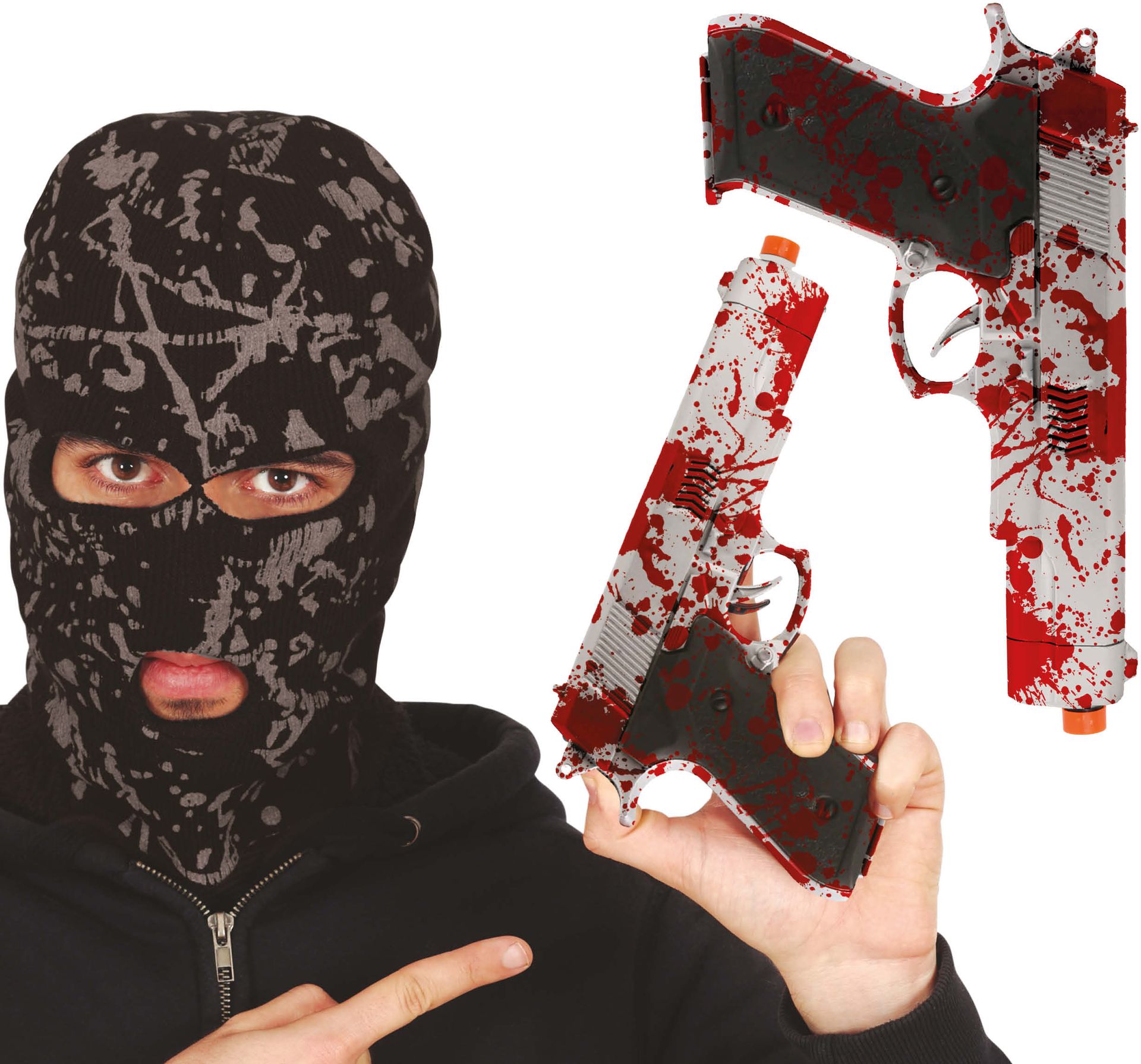 Bebloed Nep Pistool Grijs