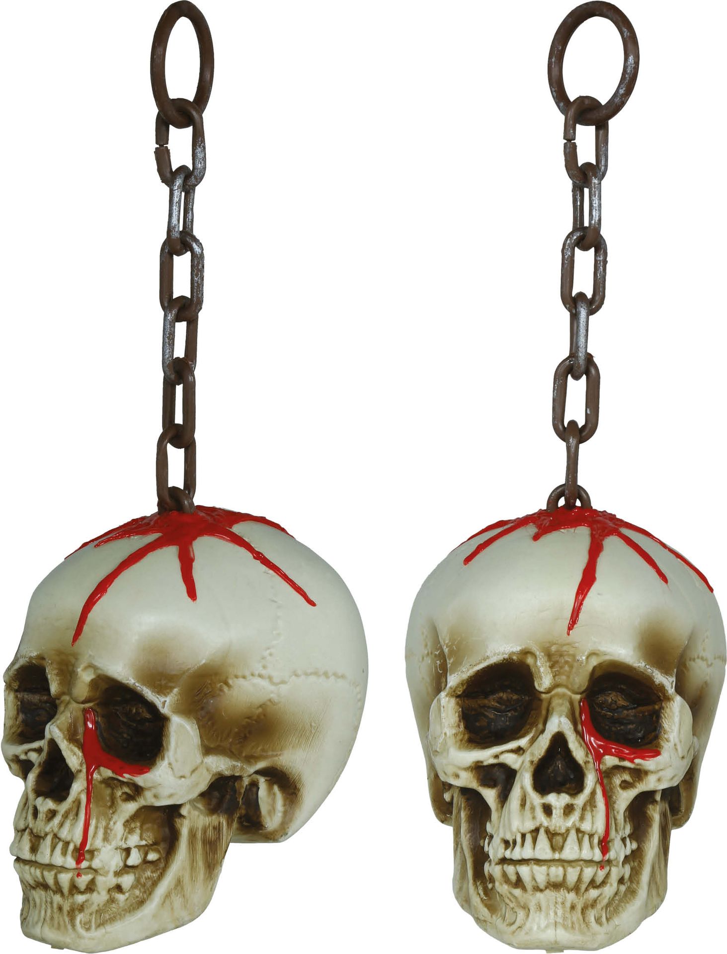 Bebloede Schedel met Ketting