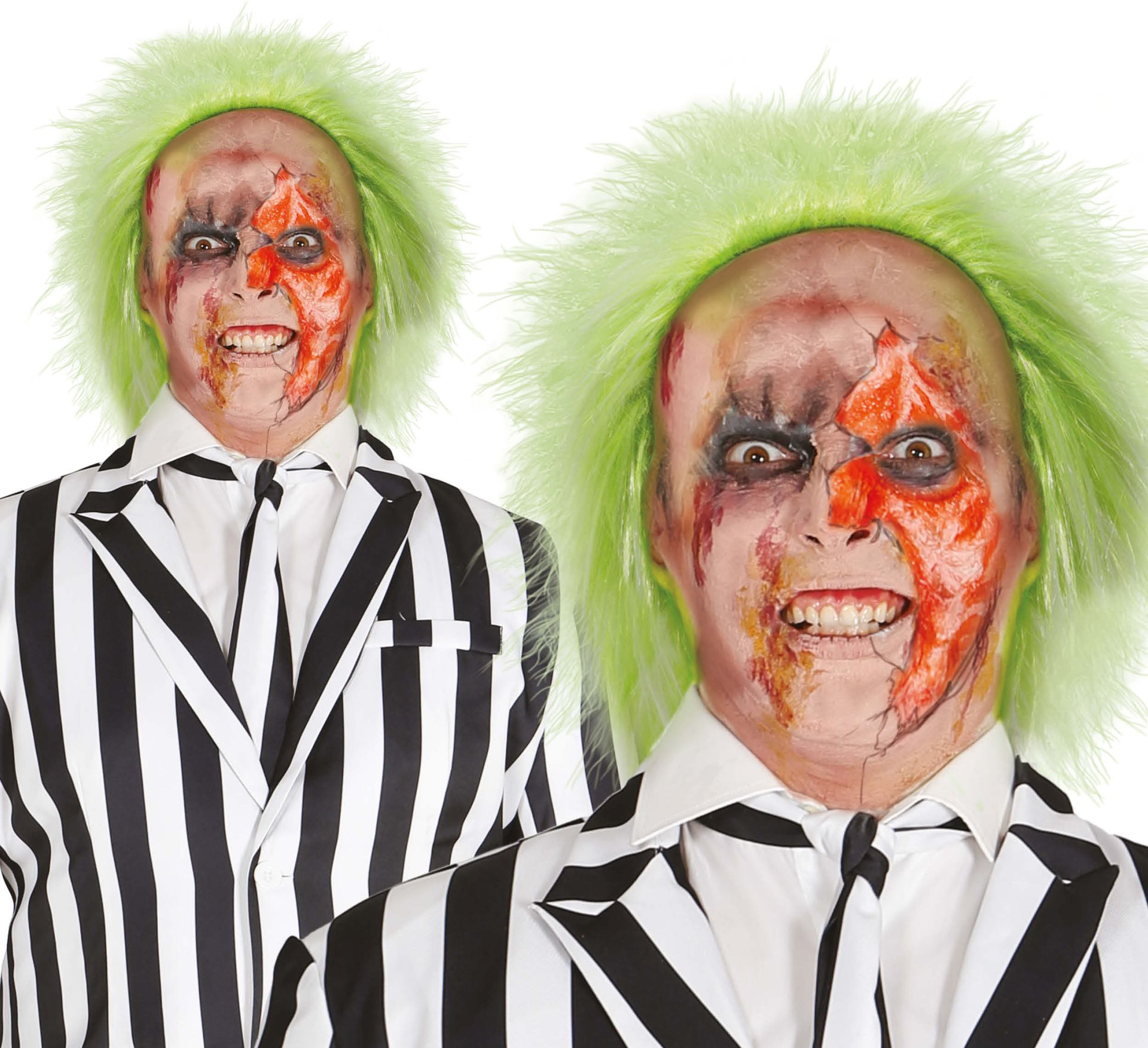 Beetlejuice Pruik Groen
