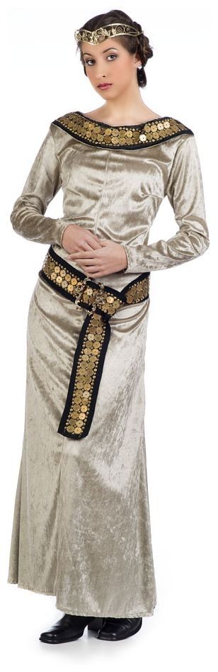 Beige Braveheart prinsessen jurk