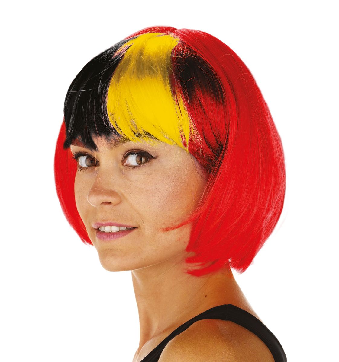 Belgie supporter bobline pruik