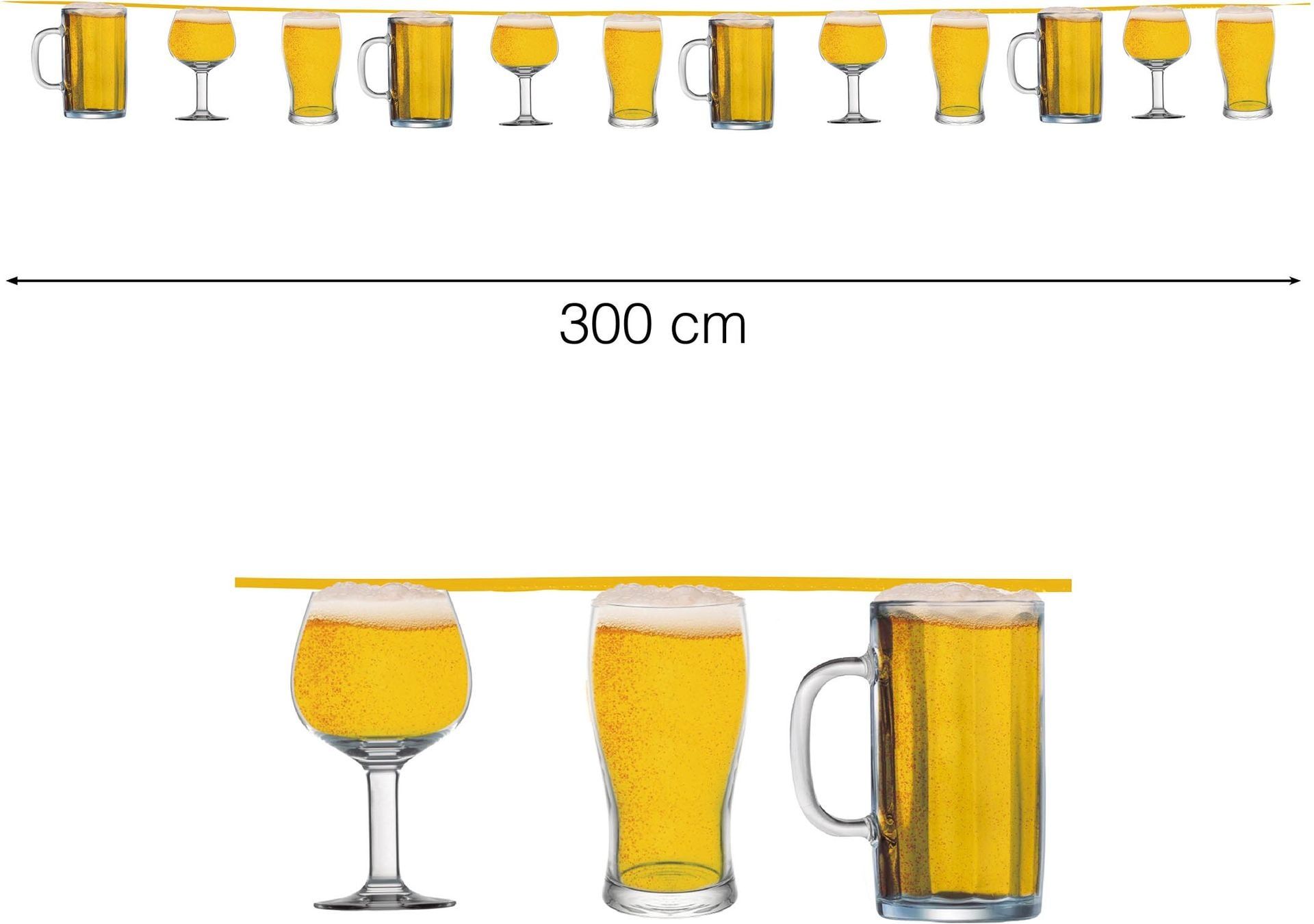 Bierslinger Geel Vlaggetjes 3 Meter