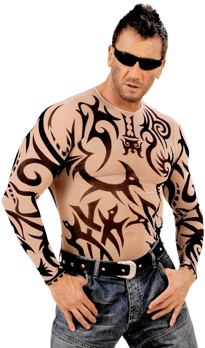 Biker tattoo shirt heren