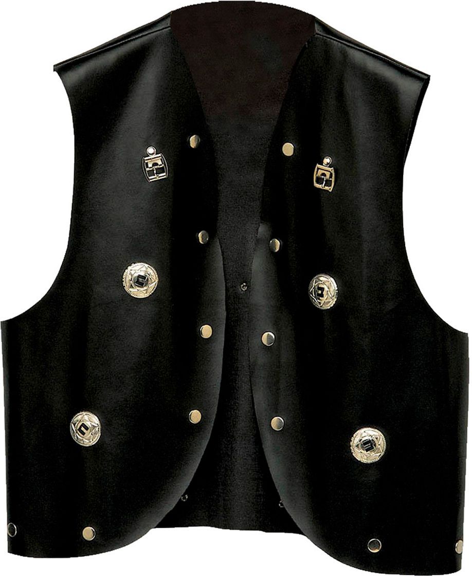 Biker vest zwart