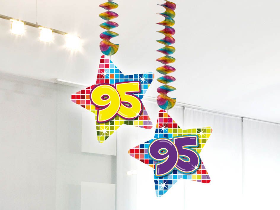 Birthday Blocks 95 jaar ster spiraal decoratie
