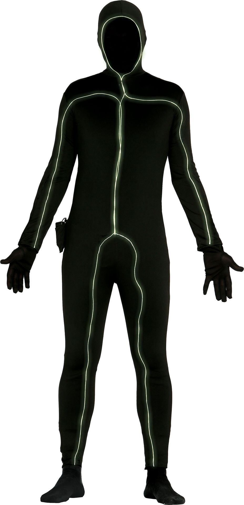 Black light lichtgevende morphsuit