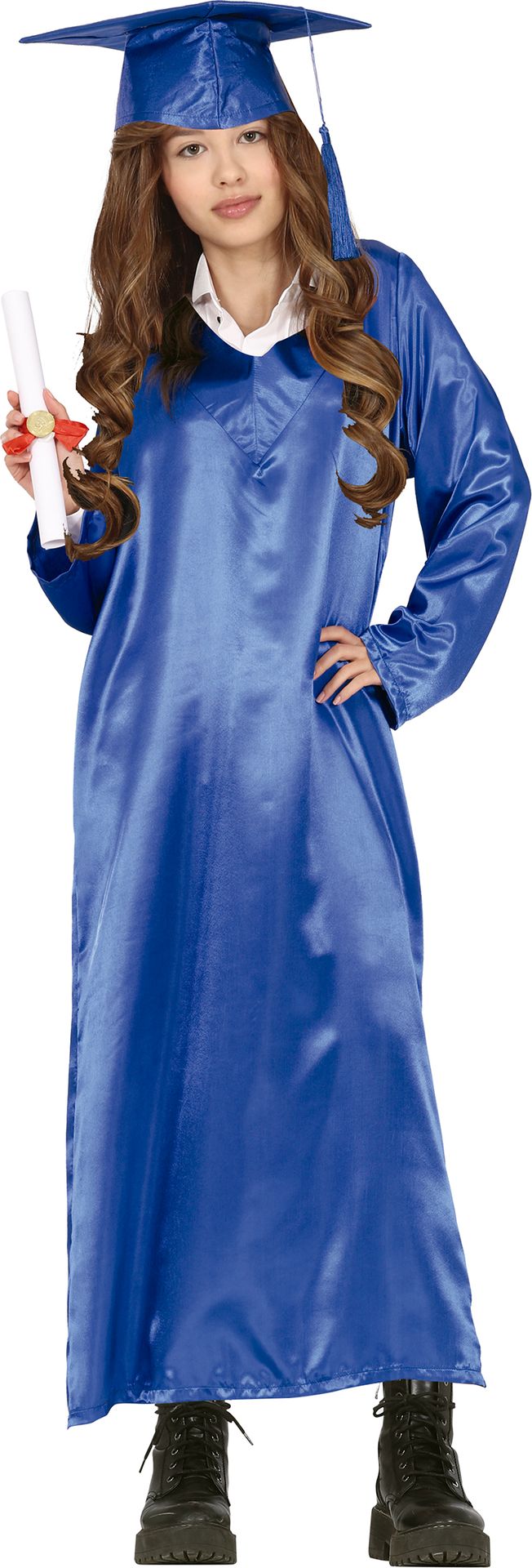 Blauw Afgestudeerd Kostuum Meisjes 14-16 Jaar
