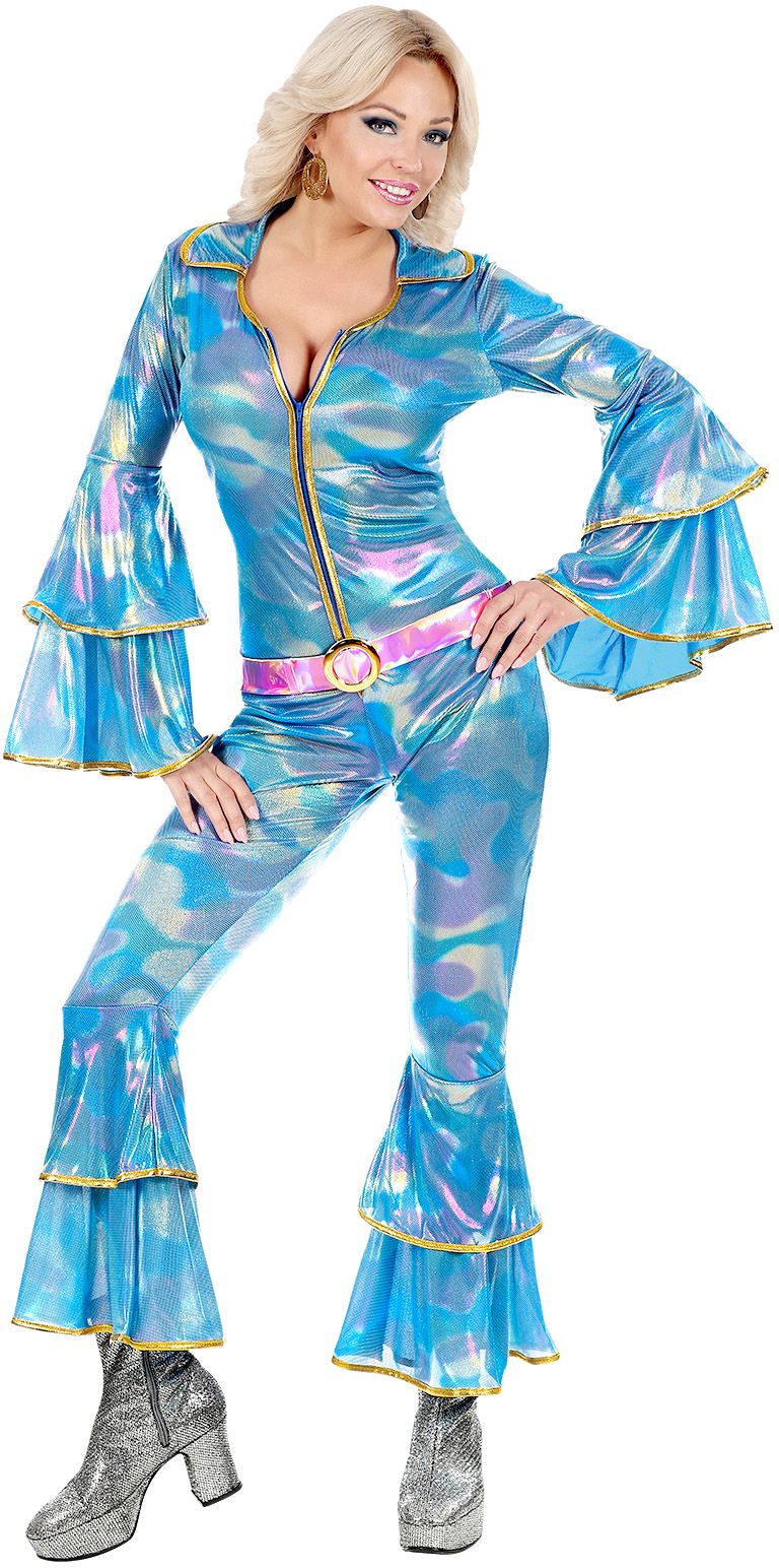 Blauw disco-outfit dames