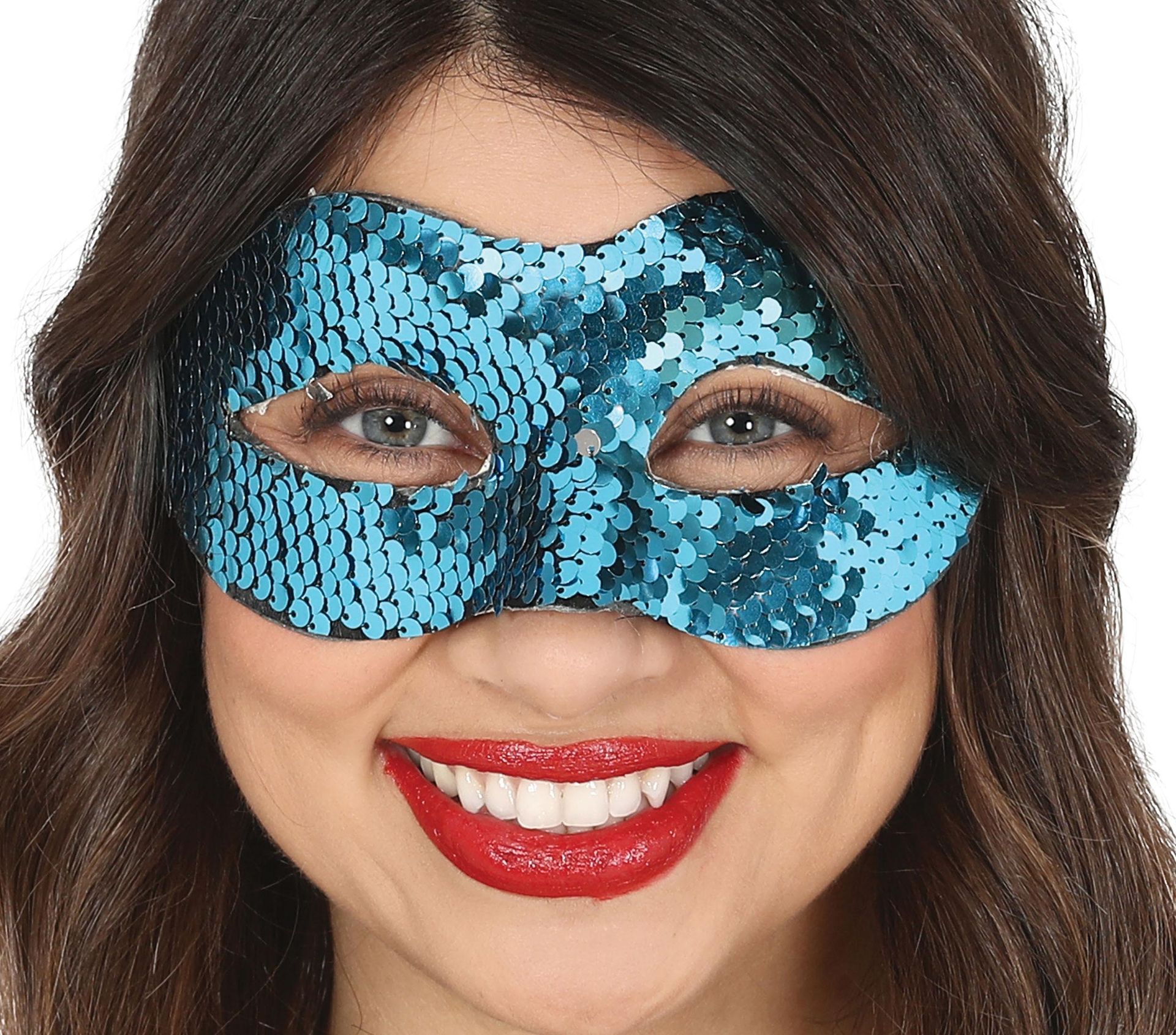 Blauw Pailletten Oogmasker