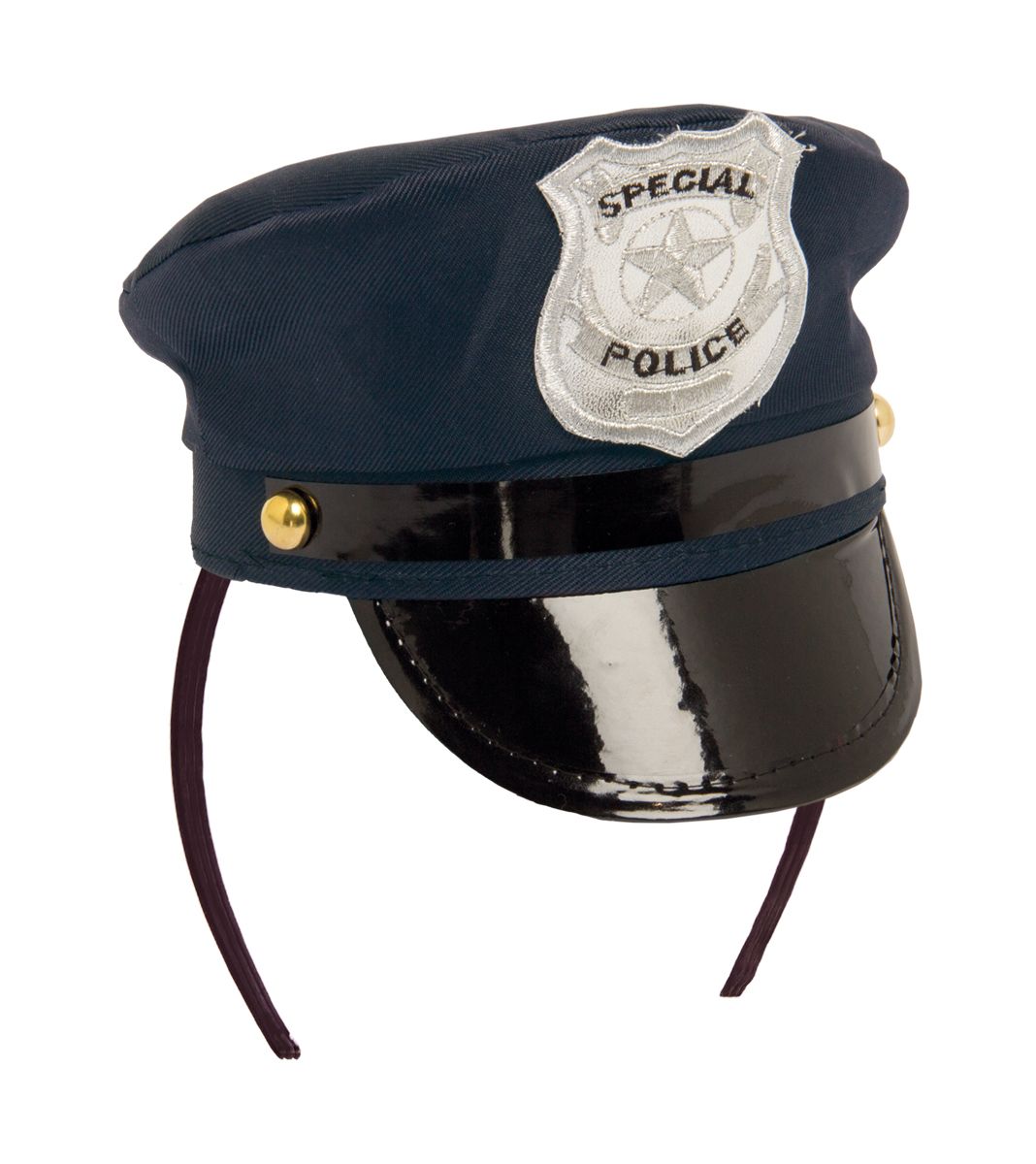 Blauw politie petje tiara