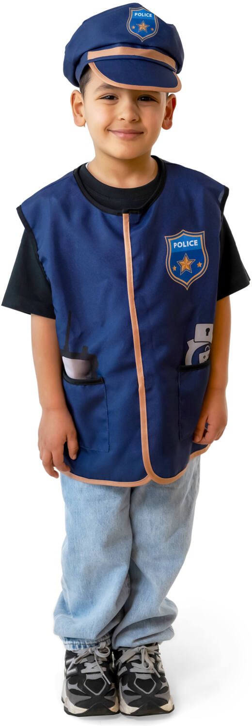 Blauw Politievest Kind met Pet