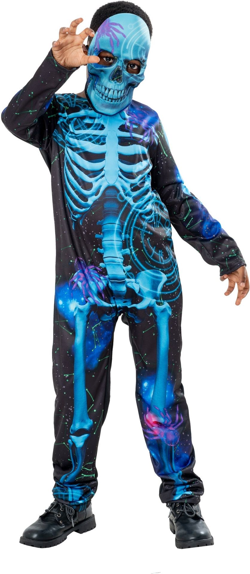 Blauw Ruimte Skelet Kostuum Kinderen