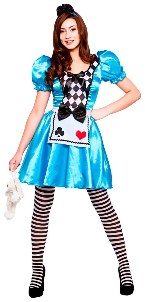 Blauwe Alice in wonderland jurk