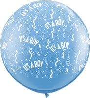Blauwe baby jongen ballon 2 stuks 90cm
