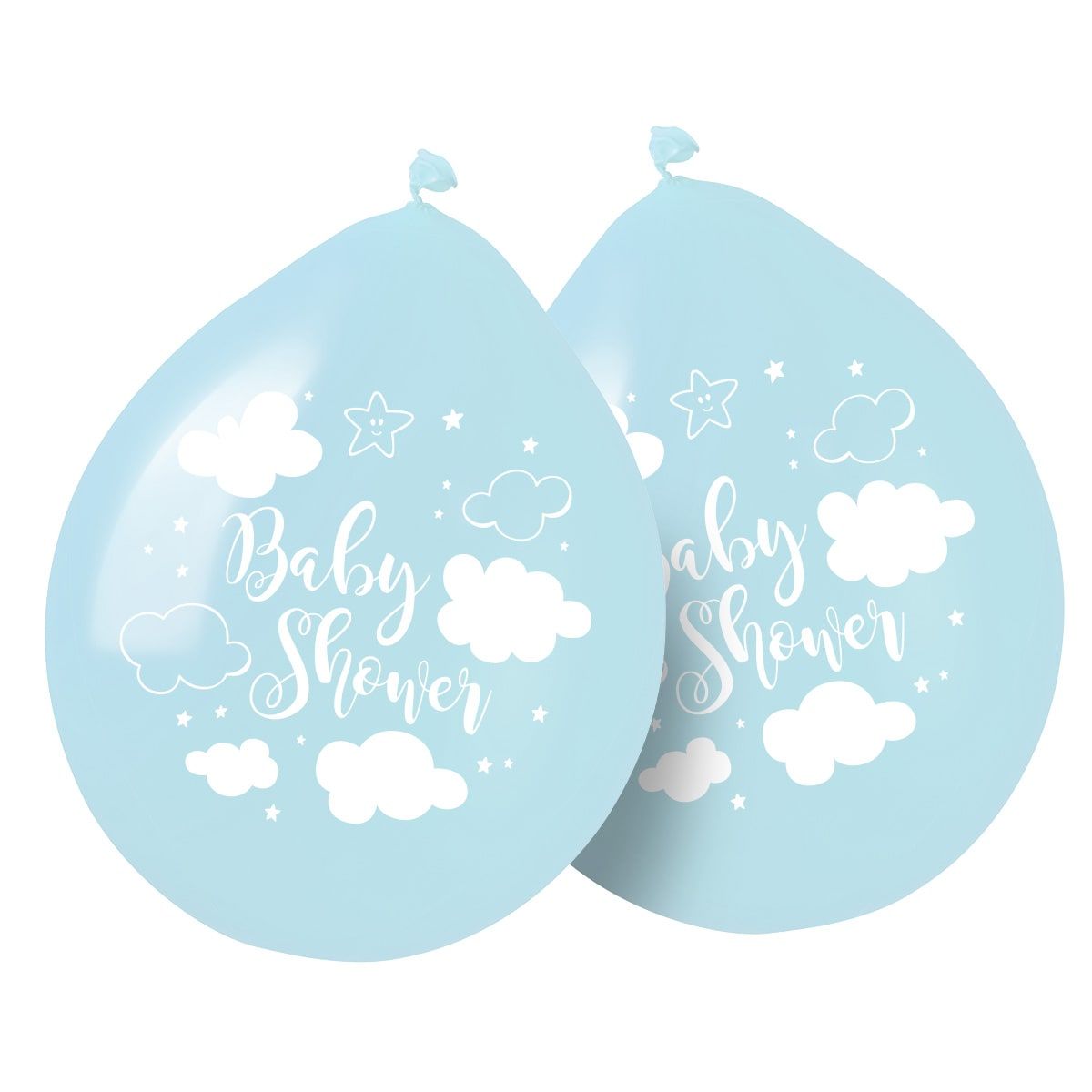 Blauwe babyshower jongen ballonnen 8 stuks