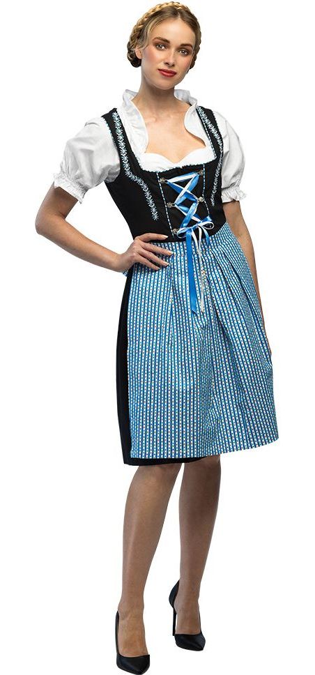 Blauwe Bierfeest Kostuum voor Dames