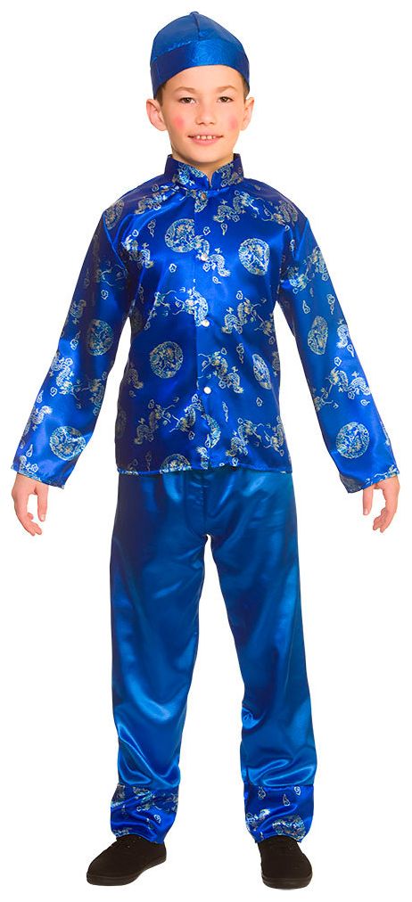 Blauwe Chinese kleding kind