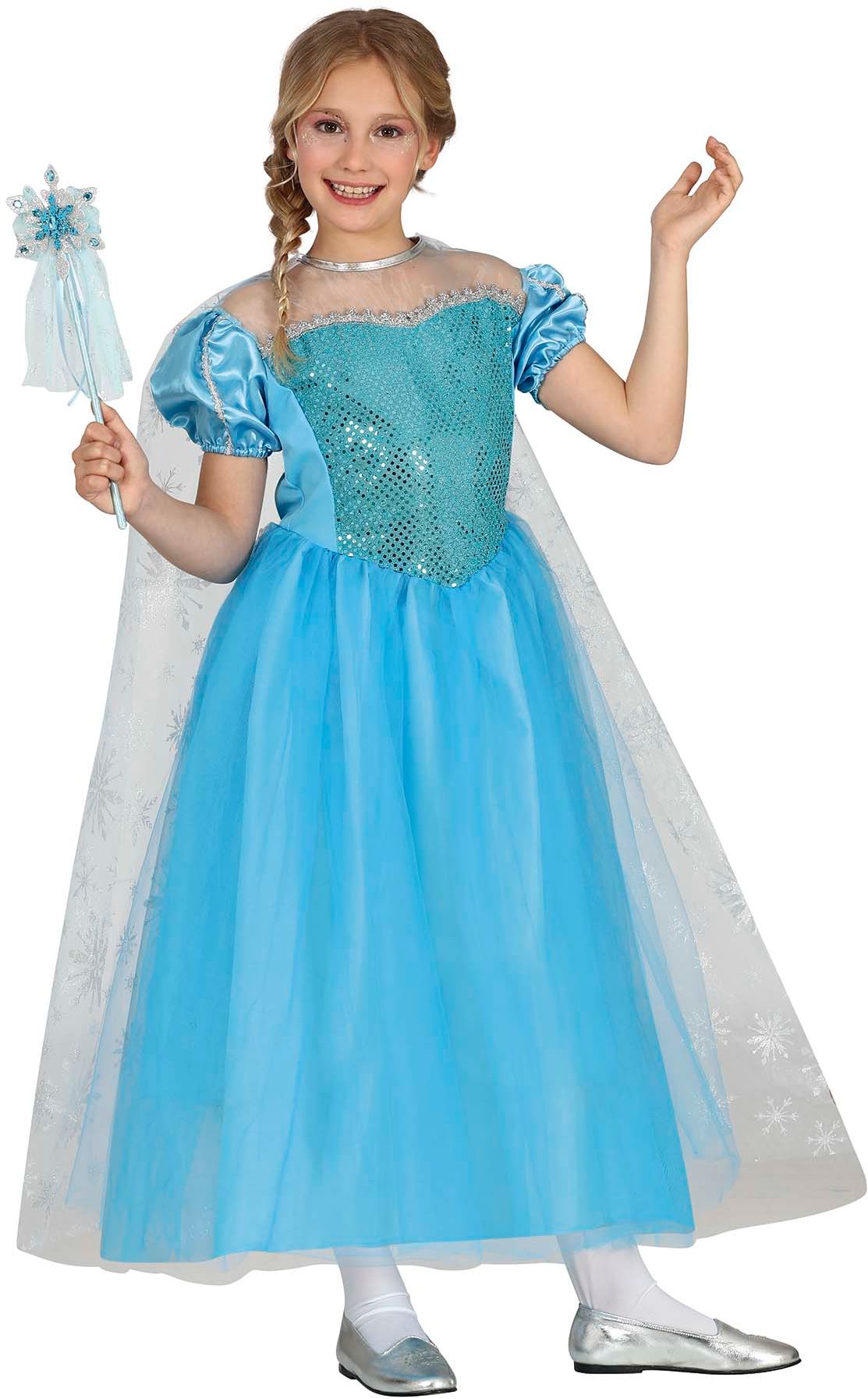 Blauwe Elsa Frozen prinses outfit meisjes