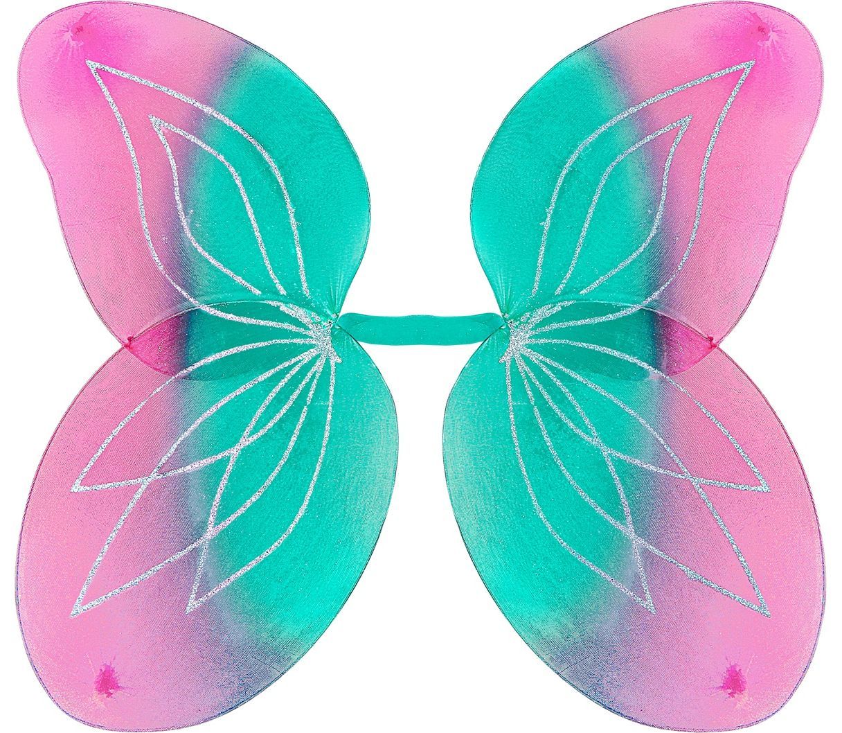Blauwe glitterende vlinder vleugels kind