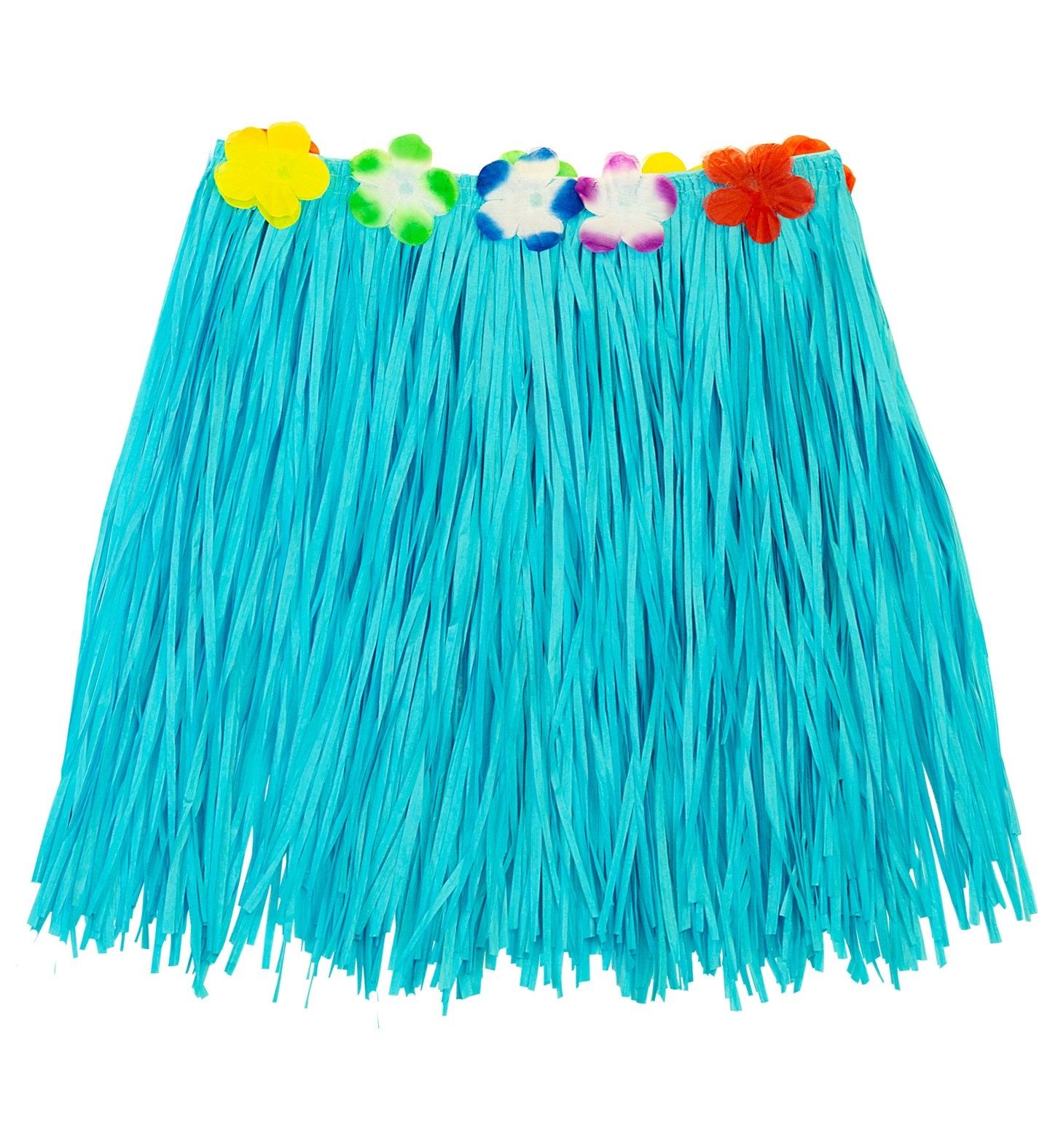 Blauwe Hawaii Minirok met Bloemenriem