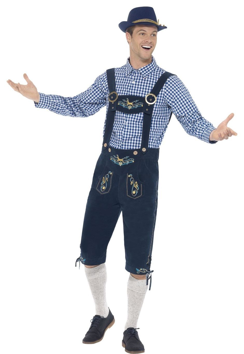 Blauwe lederhosen carnaval